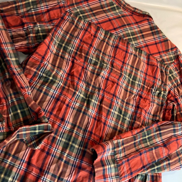 BLACK Mens Multicolored Long Sleeve Cotton Button Casual Shirt Large - Picture 5 of 5